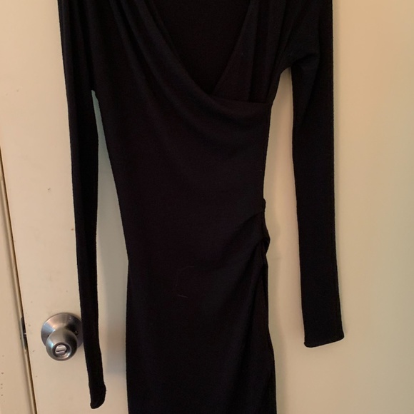 Aritzia Wilfred Free Bodycon Black Dress - Picture 2 of 4